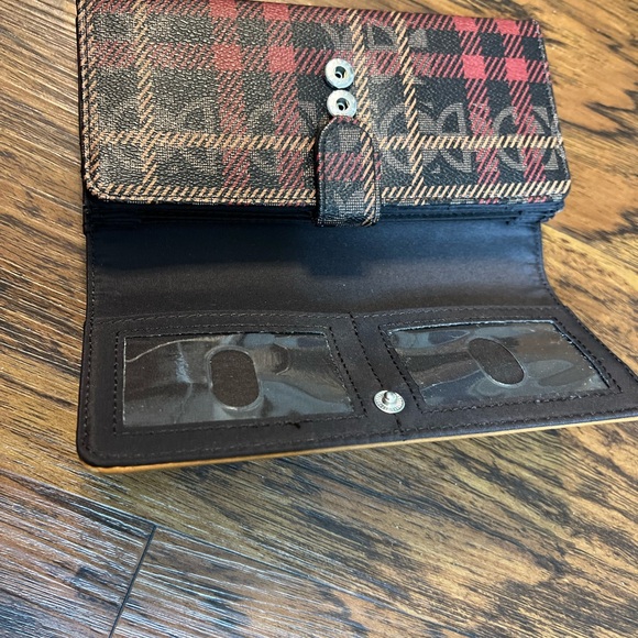 Giani Bernini Plaid Block Signature Receipt Wallet - Picture 2 of 10